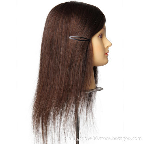 Cheap human hair mannequin training head 100 human hair